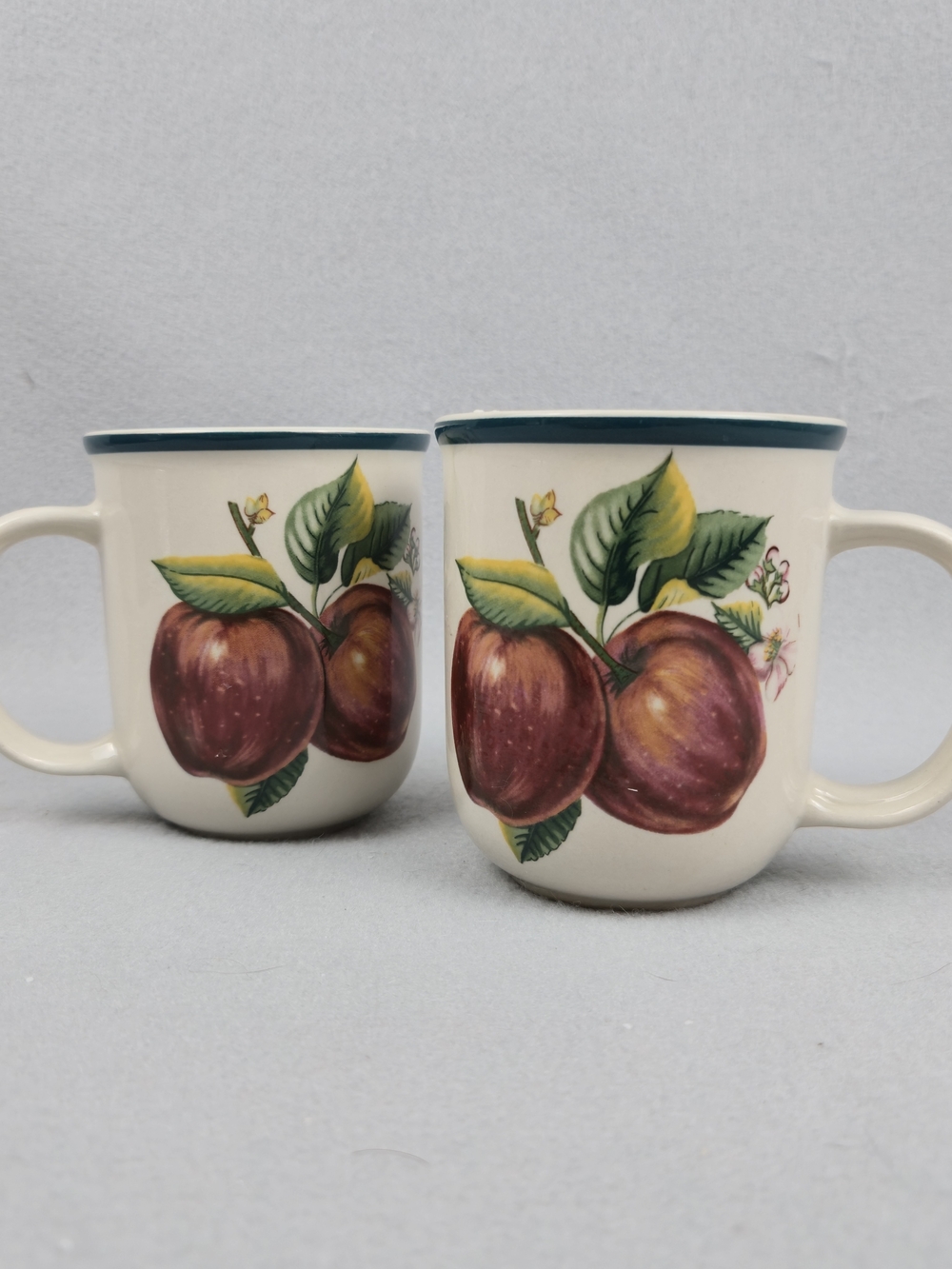 China Pearl Casuals Vintage Apple Mugs Set of 2